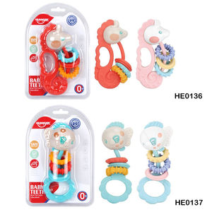 Huanger HE0136ベビーギフト食品グレードBPAフリーベビーガラガラおもちゃ0-12ヶ月赤ちゃん用ティーザー - Product Image 4