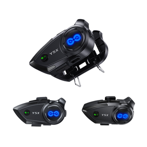 Auriculares intercomunicadores para motocicleta Y5X de fácil instalación con 4 conductores que hablan 1KM y comparten música 500M auriculares intercomunicadores para grupos de cascos - Product Image 6