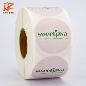 Sweetjava <b>Vinyl</b> Coffee Cup Labels Self-Adhesive Waterproof Heat-Resistant Eco-Friendly Digital Printing for Beverage Packaging - Product Image 5