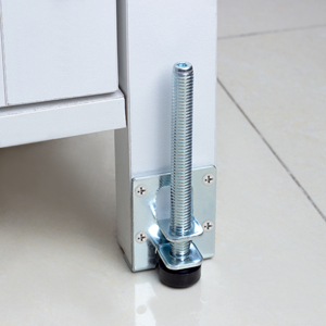 Có thể điều chỉnh 0-3inch Chiều cao đồ nội thất levelers chân với vòng nhựa cơ sở & VUÔNG gắn tấm cho tủ, ghế, Bàn, Bàn - Product Image 6