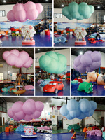 Ballon publicitaire géant en forme de nuage gonflable à l'hélium, nuage gonflable lumineux personnalisé, nuage gonflable géant pour la décoration d'événements