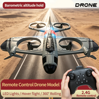 Avion RC 2.4G en mousse EPP, jouet avion, acrobaties à 360°, commutateur de vitesse, atterrissage à une touche, maintien d'altitude, drone quadricoptère télécommandé