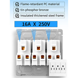 Verschillende Modellen Triple Universal Us Thailand Italiaanse Brazilië Wandcontactdozen Licht/Snelheidsregeling Schakelaar Home Office Decoratie - Product Image 5