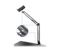 Support de téléphone portable à bras réglable, rotation flexible à 360 ° support de téléphone à bras long en métal universel pour iphone 12 13 pro max pour ipad