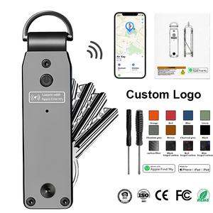 Porte-clés minimaliste pour homme, porte-clés pliable en métal, porte-clés minimaliste en aluminium pour homme, organisateur <span class=keywords><strong>de</strong></span> clés avec fonction Find My - Product Image 1