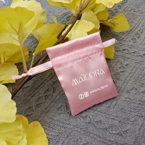 Custom Luxury Silk Satin Pouch Bag <b>Hair</b> Gift Storage Drawstring Satin <b>Hair</b> Bag silk pouch With <b>Ribbon</b> String - Product Image 3