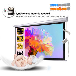 Écran de projection HEYU de qualité supérieure 100 120 150 pouces, écran de projection en tissu de fibre de verre motorisé 4K avec moteur synchrone - Product Image 4