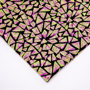Haute qualité paillettes tricoté estampage à chaud coloré or robe de danse latine vêtements <span class=keywords><strong>g</strong></span>éométrique paillettes tissus - Product Image 4