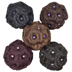 Vente chaude 9 Fleurs Pince À Cheveux De Mariée Élégant Accessoires De Cheveux De <span class=keywords><strong>Mariage</strong></span> pour Femmes Cheveux Synthétiques <span class=keywords><strong>Chignon</strong></span> pour Les Occasions Spéciales - Product Image 4