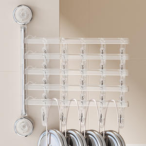 Séchoir à linge mural avec ventouses, design aérodynamique, forme rectangulaire, pour balcon et salle de bain - Product Image 4