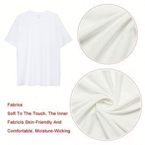 Design 100% Cotton 230gsm Customized Logo Low MOQ Blank Plus Size Tall Crewneck Unisex Shirt Summer Breathable Soft T-shirt - Product Image 3