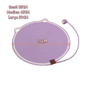 Cotton Rope Weaving Cat Wear-resistant Sleeping Mat Washable Breathable Durable Cartoon Pet Play Rest Mat Cat <b>Scratching</b> <b>Pad</b> - Product Image 5