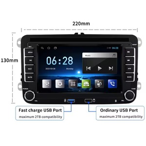 Estéreo para Auto Android 2 Din para VW <span class=keywords><strong>Volkswagen</strong></span> Polo Bora Passat CC Jetta <span class=keywords><strong>Tiguan</strong></span> con CarPlay Inalámbrico, GPS, Bluetooth y WiFi - Product Image 2