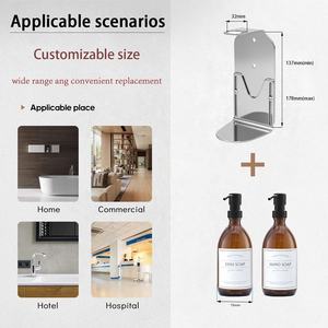 Soporte dispensador individual para champú <span class=keywords><strong>Gel</strong></span> de ducha Jabón líquido-Soporte de pared para hotel Fabricación de chapa de acero inoxidable - Product Image 4