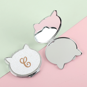 Cat Shape <b>Foldable</b> Double Sided Makeup <b>Mirror</b> Portable Pocket Vanity <b>Mirror</b> Magnifying Travel Cosmetic <b>Mirror</b> - Product Image 1
