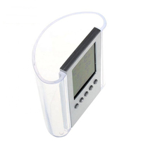 Jam Alarm, pena pemegang tubular multifungsi kantor elektronik jam digital kalender suhu promosi hadiah logo kustom