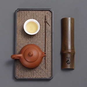 Service à thé artisanal en bambou, six ustensiles pour la cérémonie du thé Kung Fu, origine Zhejiang, qualité supérieure - Product Image 4