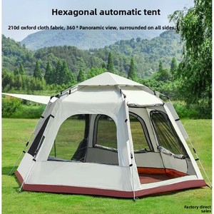 आउटडोर मेष गर्मी टेंट 5-8 लोग पूरी तरह से स्वचालित त्वरित-खोलने वाले बड़े अंतरिक्ष हेक्सागोनल सूरज-सबूत वर्षा-प्रमाण शिविर तम्बू - Product Image 3