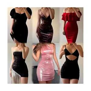 Vestidos de Verano de Lujo Personalizados, Vestidos de Algodón para Mujer, Sexy, Cuello en V Profundo, Espalda Descubierta, Mini, Venta al Por Mayor QZ-015 Guangdong, Cantidad Mixta - Product Image 6
