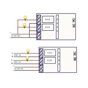 Tùy chỉnh 433Mhz 12V 24V tự động keyfob Transmitter <span class=keywords><strong>2</strong></span> kênh RF <span class=keywords><strong>Relay</strong></span> <span class=keywords><strong>Receiver</strong></span> chuyển cán Mã nhà để xe điều khiển từ xa từ xa - Product Image 6