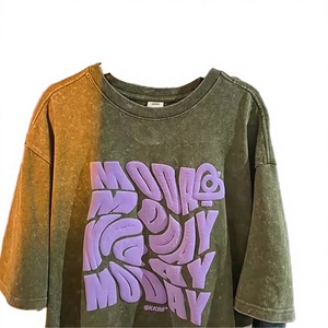 Camiseta de Algodón 100% con Diseño de Logotipo Personalizado OEM, Estilo Urbano para Hombre, Impresión Puff, Nueva Moda, Transpirable, Secado Rápido, 220 Gramos - Product Image 3