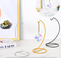 Crochet suspendu en fer pour globe en verre, plante aérienne, terrarium, boule de sorcière, ornements, décoration de mariage, support d'exposition