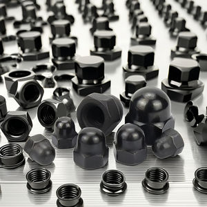 M5 M6 M8 Acero inoxidable Inox SS 304 316 316L A2 A4 70 80 Electroforesis negra Hexágono Hexagonal Tuerca abovedada Tuerca <span class=keywords><strong>Acron</strong></span> DIN1587 - Product Image 2
