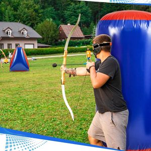 Ensemble de bunkers gonflables pour tir à l'arc et paintball, pliable, imperméable, en PVC, 5'Lx3'Wx6'H, obstacles portables pour jeux de tir en extérieur pour équipe - Product Image 6