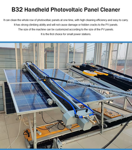 Machine Panneaux Mini Nettoyage Lavage Toit Robot Rail Entreprises Outils Solution Télescopique Pv <span class=keywords><strong>Maison</strong></span> Panneau Solaire Nettoyeur - Product Image 2