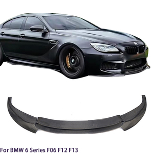 Para BMW Serie 6 F06 Gran Coupé de 4 Puertas M6/F13 Coupé de 2 Puertas M6, Labio Delantero de Fibra de Carbono Estilo V, 2011-2018 - Product Image 1