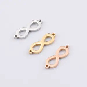 7*21mm ciondolo simbolo infinito doppia figura appesa 8 connettore accessori fai da te accessori gioielli fai da te in acciaio inossidabile