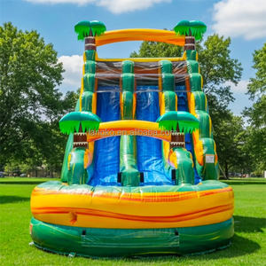 Toboggan aquatique gonflable commercial personnalisé en usine, nouvelle <span class=keywords><strong>piscine</strong></span> gonflable, matériau PVC 0,55 mm, capacité 12 personnes, garantie 3 ans - Product Image 4