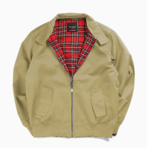 Chaqueta Bomber Harrington para Hombre Talla Grande, Azul Marino con Forro Tartán, Cierre de Cremallera, Ropa Exterior Informal para Otoño e Invierno - Product Image 2