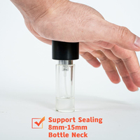 MUB 3ml 5ml 10ml Flacon testeur de parfum en verre cylindrique mince, atomiseur pressurisé, flacon vaporisateur sans ressort à pulvérisation retardée