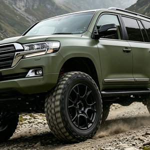Velg Off-road Hitam Abu-abu 18 Inch Custom Forged 18x8 ET35 6x139.7 Full Paint Alloy Rims Cocok untuk Toyota LC300 SUV Off-road Refit - Product Image 3