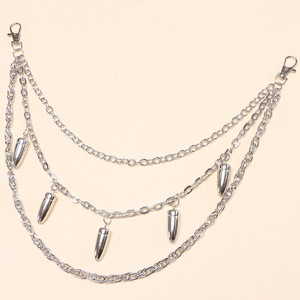 Cadena de Pantalón con Colgante de Bala Metálica Multicapa, Estilo Hip Hop, Cadena de Cintura de Aleación de Zinc, Accesorio de Moda Casual - Product Image 6