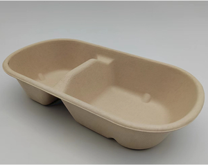 Tuyệt Vời Tự Nhiên Sinh Thái Thực Phẩm Bao Bì Phân Hủy Sinh Học Hộp Ăn Trưa Nắp Đặc Sản Giấy Bột Mía Bã Mía Matt Cán Sushi - Product Image 2