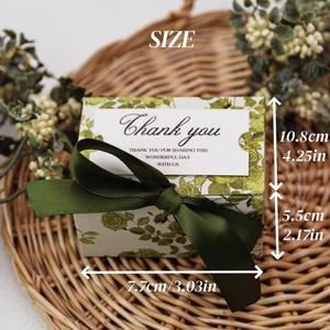Elegante Wiederverwendbare Dankeschön-Hochzeitsgeschenkbox mit Seidenband-Schleife Luxuriöse Verpackung für Schokolade, Kekse und Süßigkeiten für Festliche Anlässe - Product Image 2