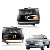 Vland pour Chevrolet Silverado 07-13, nouveau phare avant avec clignotants à LED dynamiques, 12V en stock