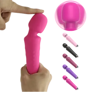 Power Display Muscle Relaxation Massager 20 Frequency 8 Speed Waterproof Mini Silicone Av Wand Vibrator Other Massage Products
