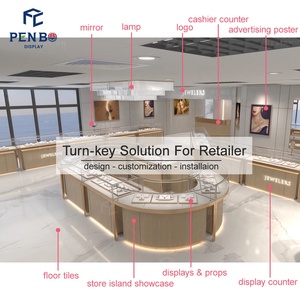 Cao cấp cửa sổ đồ trang sức hiển thị trường hợp cửa hàng Kính đồ trang sức nhỏ <span class=keywords><strong>Showcase</strong></span> xem đầy đủ đồ trang sức hiển thị cho cửa hàng Pop Up - Product Image 6