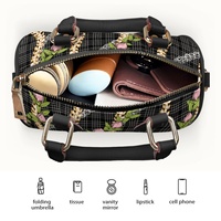 Sac fourre-tout pour femme de haute qualité et durable avec fermeture éclair, imprimé hawaïen, avec longue bandoulière portable