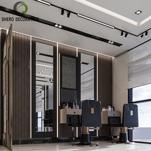 Luxury Beauty Salon Interior Design Modern Hair Salon Suite Custom Furniture <b>Marble</b> <b>Glass</b> Spa Shop Design - Product Image 5