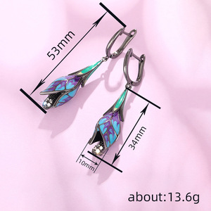 Orecchini Pendenti Floreali in Stile Pastorale per Donne, Gioielli alla Moda per Vacanze - Product Image 3