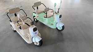 Vélo électrique pour enfants à deux places, modèle 2025, batterie rechargeable, pour deux enfants, vélo à pédales pour bébé - Product Image 3