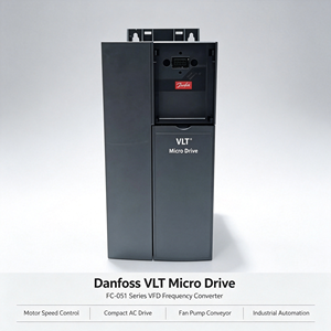 Convertisseur de fréquence VFD série VLT Drive FC-051 3P industriel pour le contrôle de la vitesse des ventilateurs, des pompes et des moteurs de convoyeurs - Product Image 1