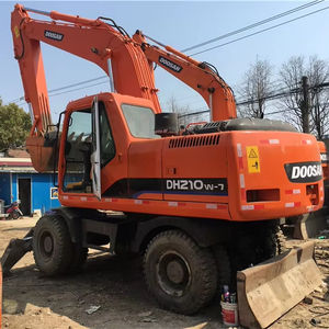 Excavatrice d'occasion Doosan DH210W-7 DH210W-9 Excavatrices sur pneus 14 tonnes Coréenne Haute efficacité avec moteur et pompe - Product Image 1