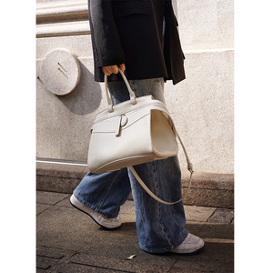 Bolso de Mano de Cuero Genuino para Mujer, con Cierre de Cremallera, Diseño Simple y Gran Capacidad, Tendencia de Moda Primavera 2026 - Product Image 3