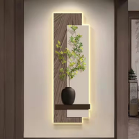 Peinture décorative d'entrée moderne peinture à lumière LED salon couloir couloir mural haut de gamme porte carrée peinture suspendue