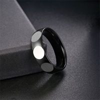 Anillo de Acero Inoxidable con Diseño de Puntos, Acabado Dorado y Plateado de Dos Tonos para Bodas Masculinas y Joyería de Promesa para Parejas